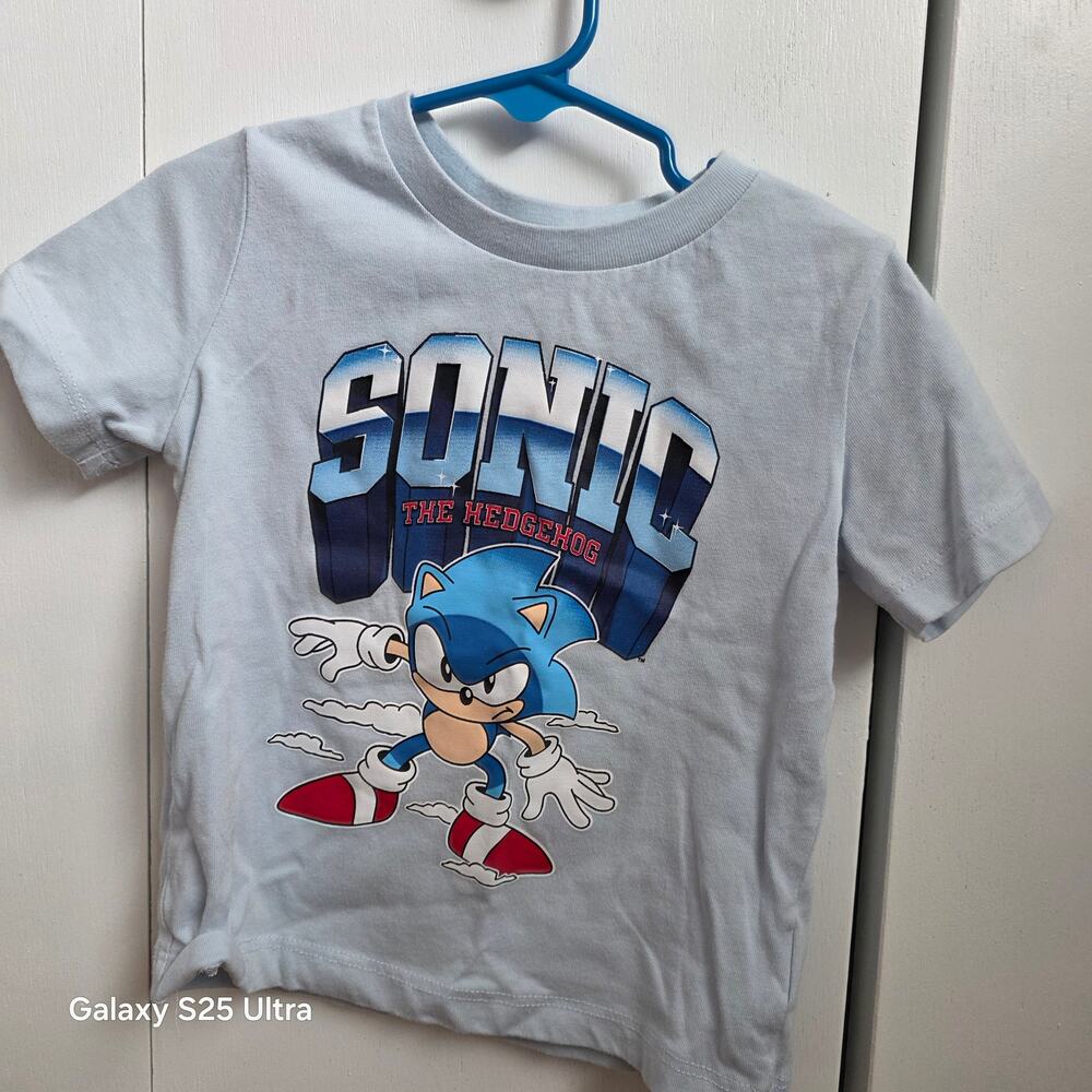 Baby Gap‎ Sonic the Hedgehog light blue tshirt sz 3T